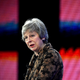 Britain's Prime Minister Theresa May replies to questions after speaking at the Confederation of British Industry's (CBI) annual conference in London